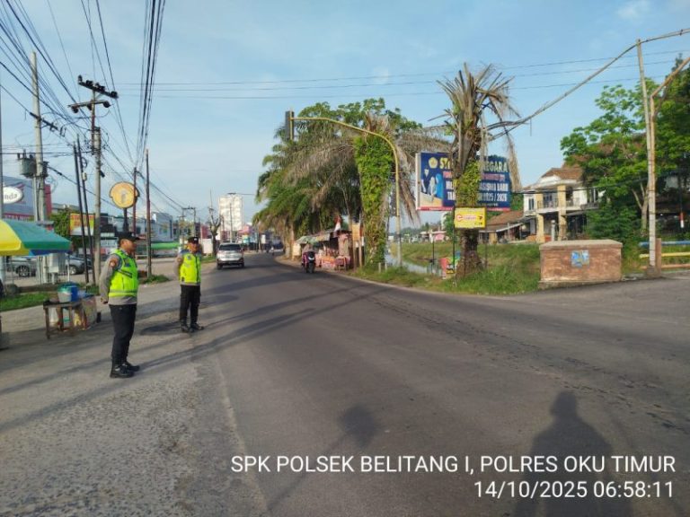 Simpang Tugu KTM ‘Dikuasai’ Polri Presisi: Polsek Belitang I Kawal Pagi, Kamseltibcarlantas Terwujud Nyata